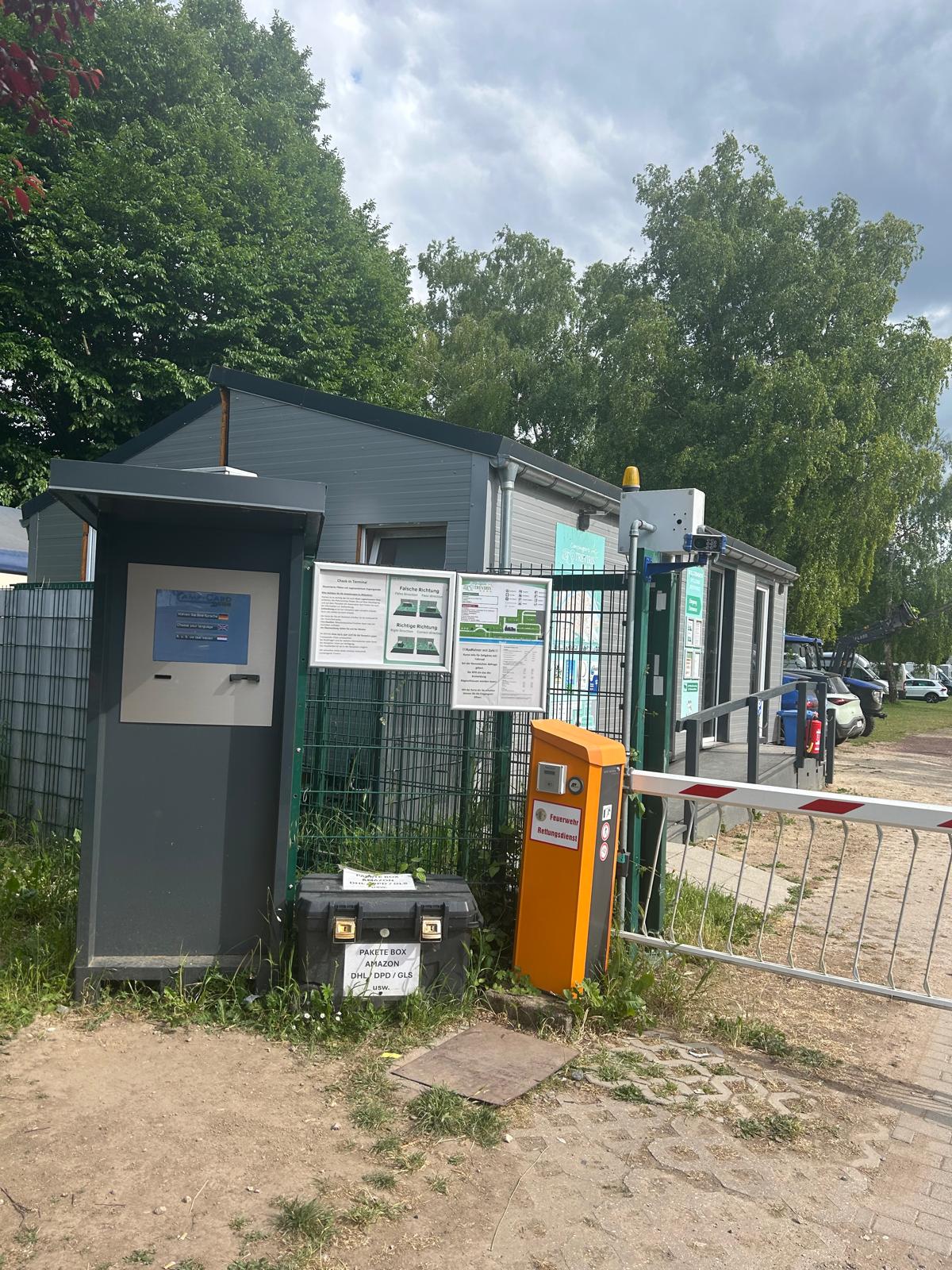 Check-in auf dem Campingpark